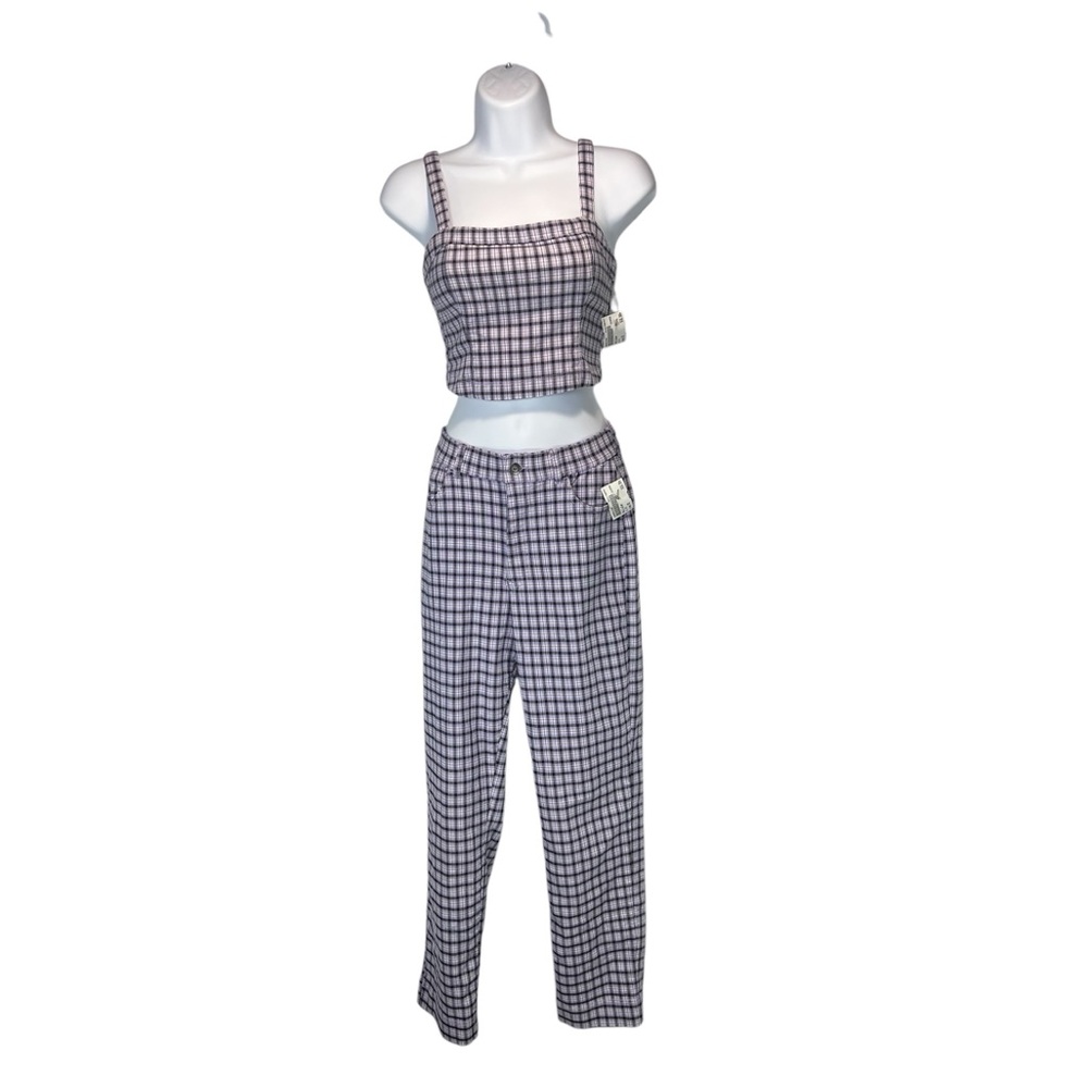 Women's Hollister Pants And Crop Top Size XS Black/Purple Ultra High Rise Pants